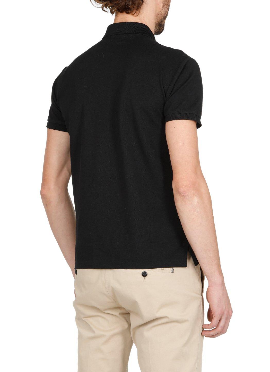 Shop Polo Ralph Lauren Logo Embroidered Slim-fit Polo Shirt In Black