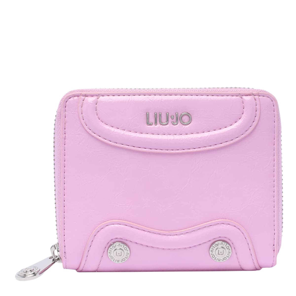 Shop Liu •jo Logo Wallet In Pink