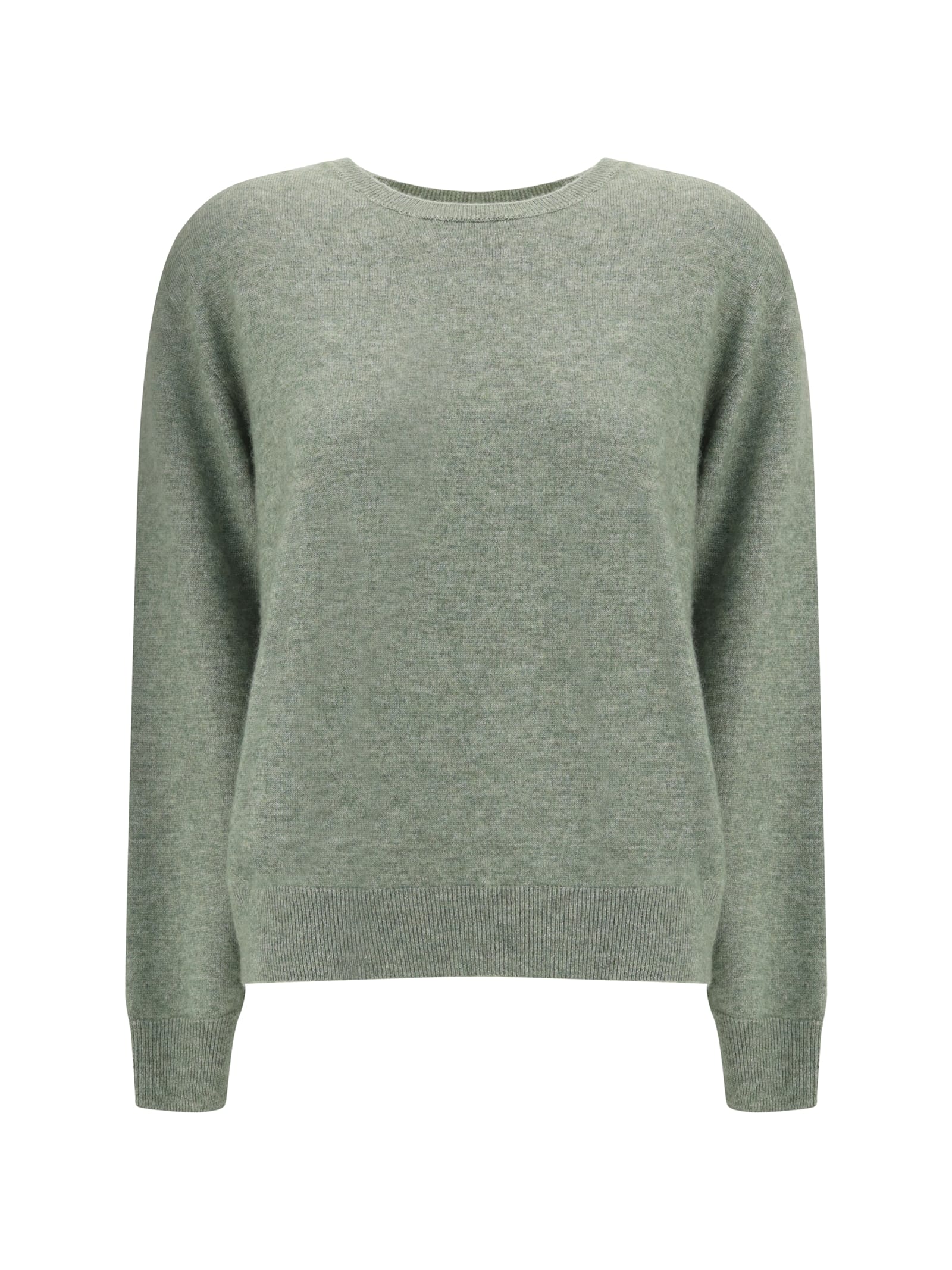 The Row Lorynna Cashmere Crewneck Sweater In Green