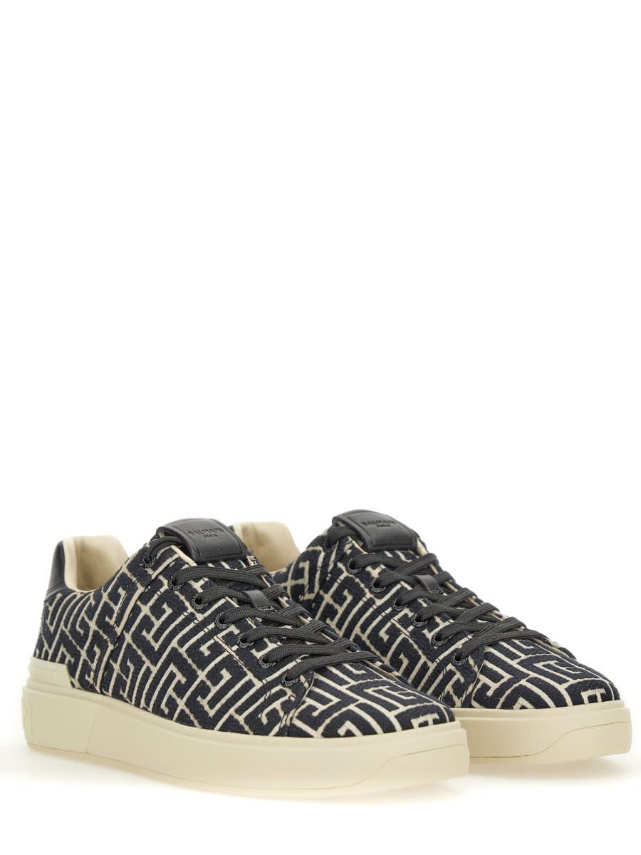 Shop Balmain B-court Sneaker In Black