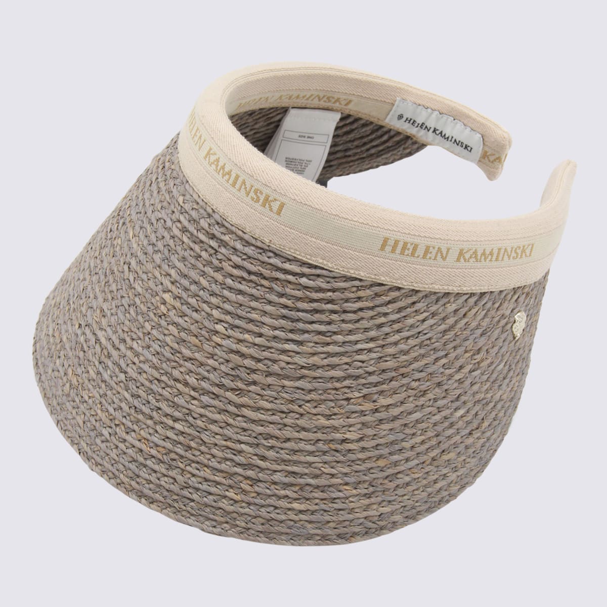 Helen Kaminski Open Top Woven Hat With Curved Brim In Brown