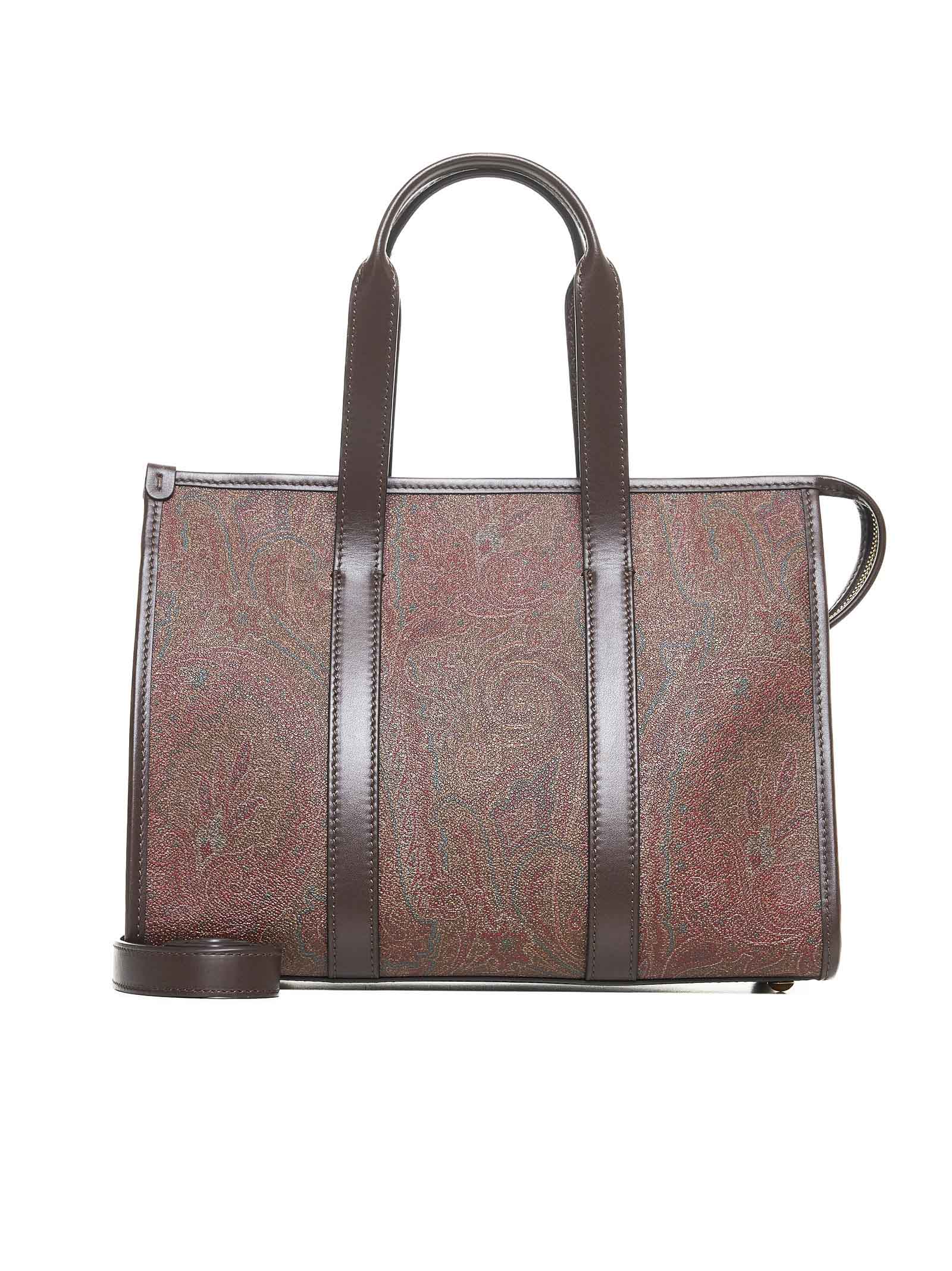 Shop Etro Tote In Marrone 2