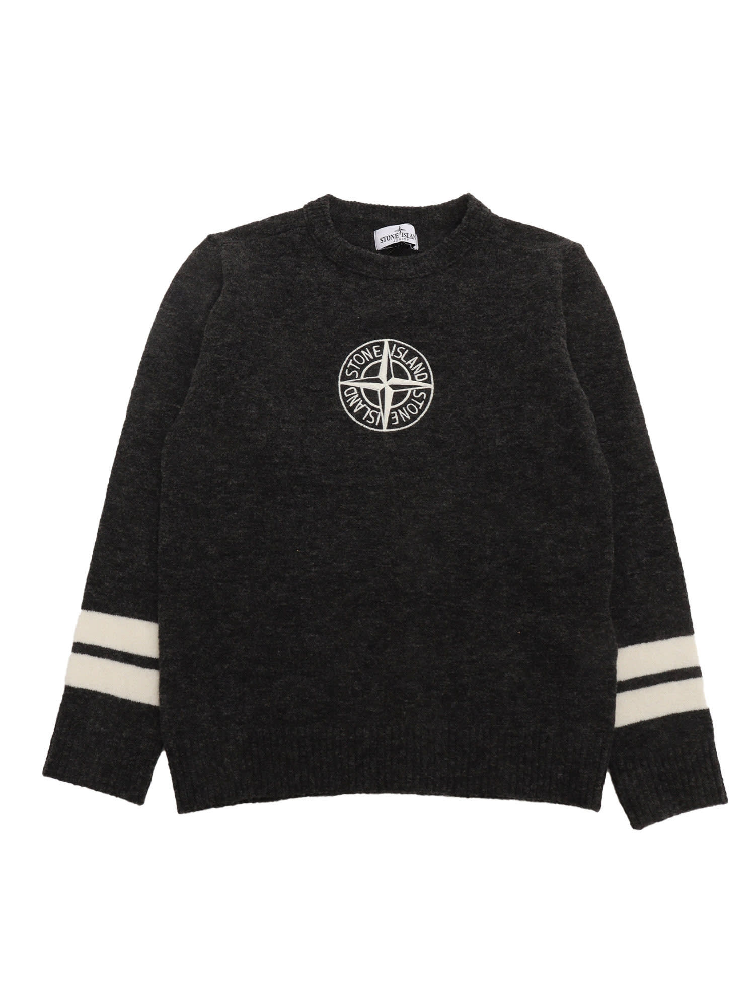 Stone Island Compass-motif Sweater In Grey
