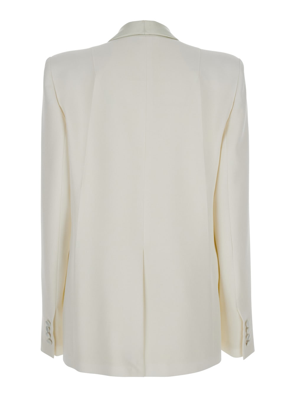 Victoria Beckham White Jacket With Shawl Collar In White