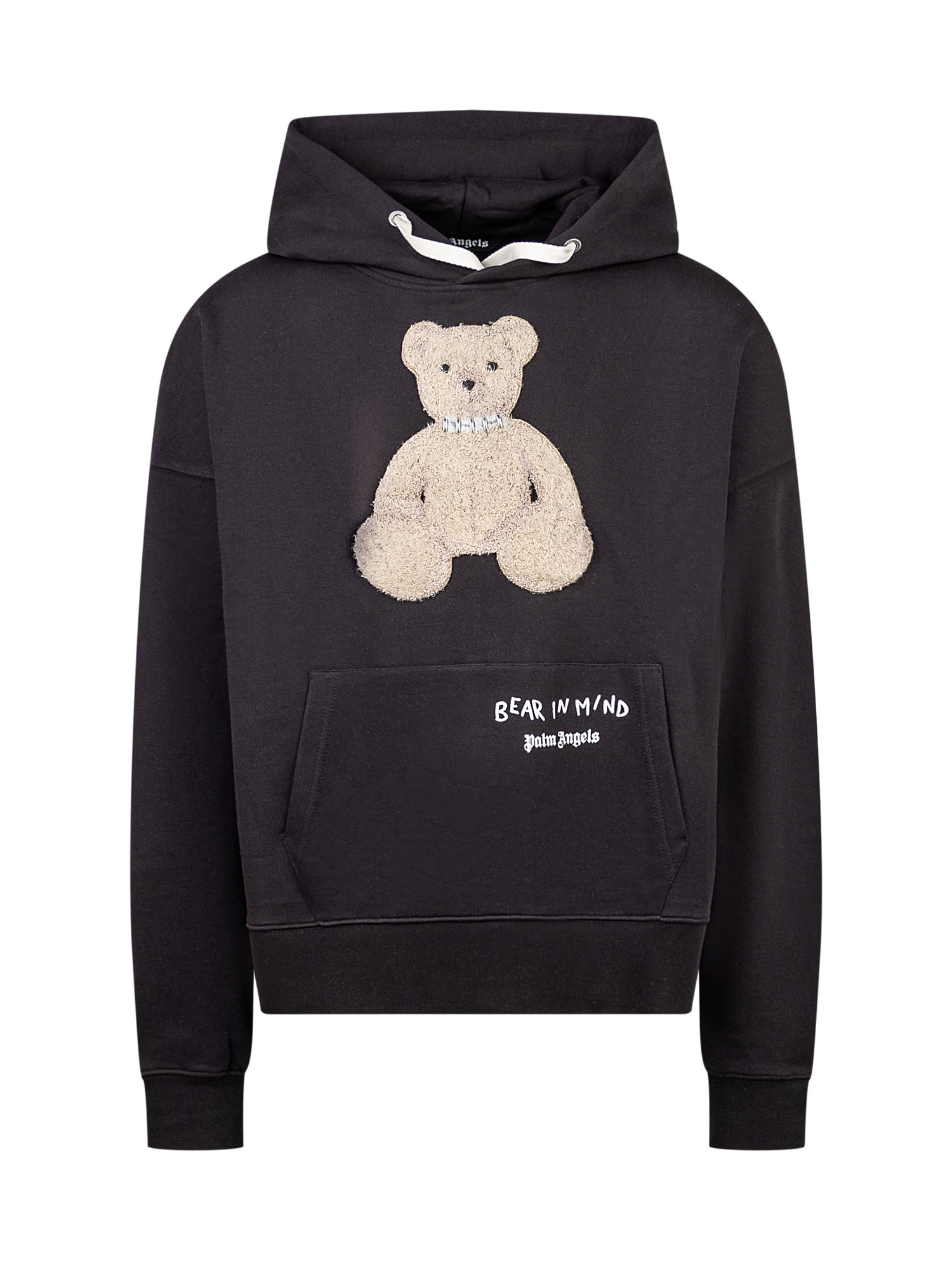 Shop Palm Angels Bear In Mind Hoodie In Black Brown