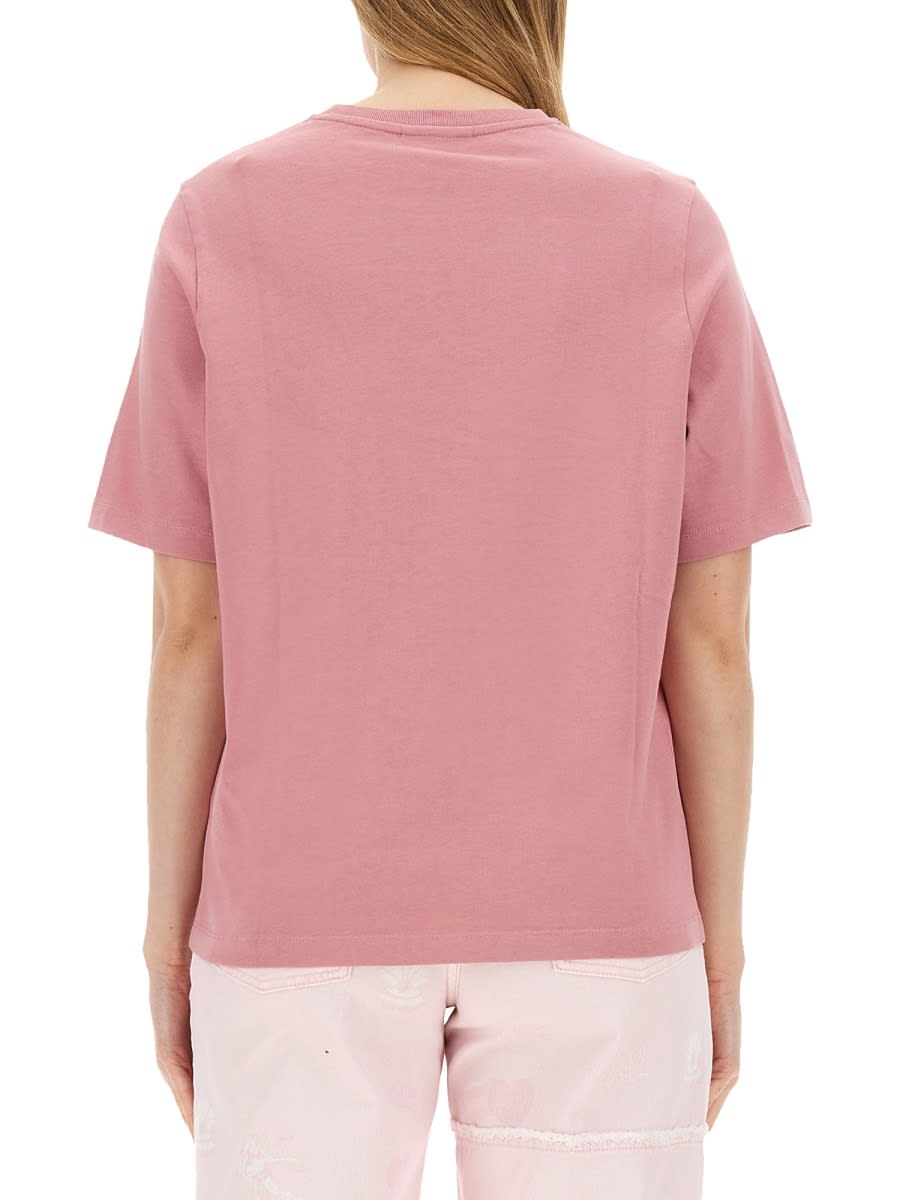 Shop Maison Kitsuné Fox Head T-shirt In Pink