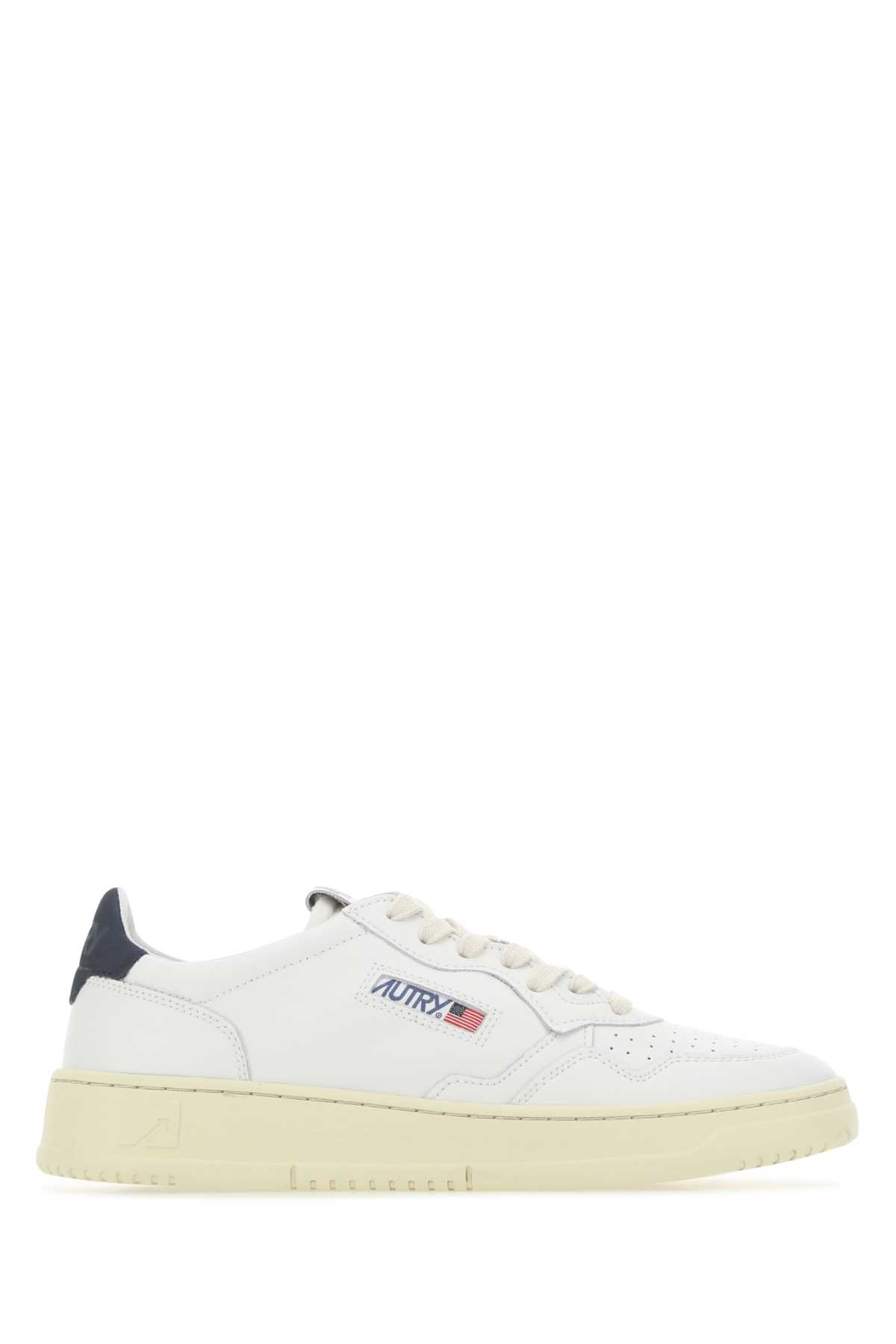 Shop Autry White Leather Medalist Sneakers In Ll12