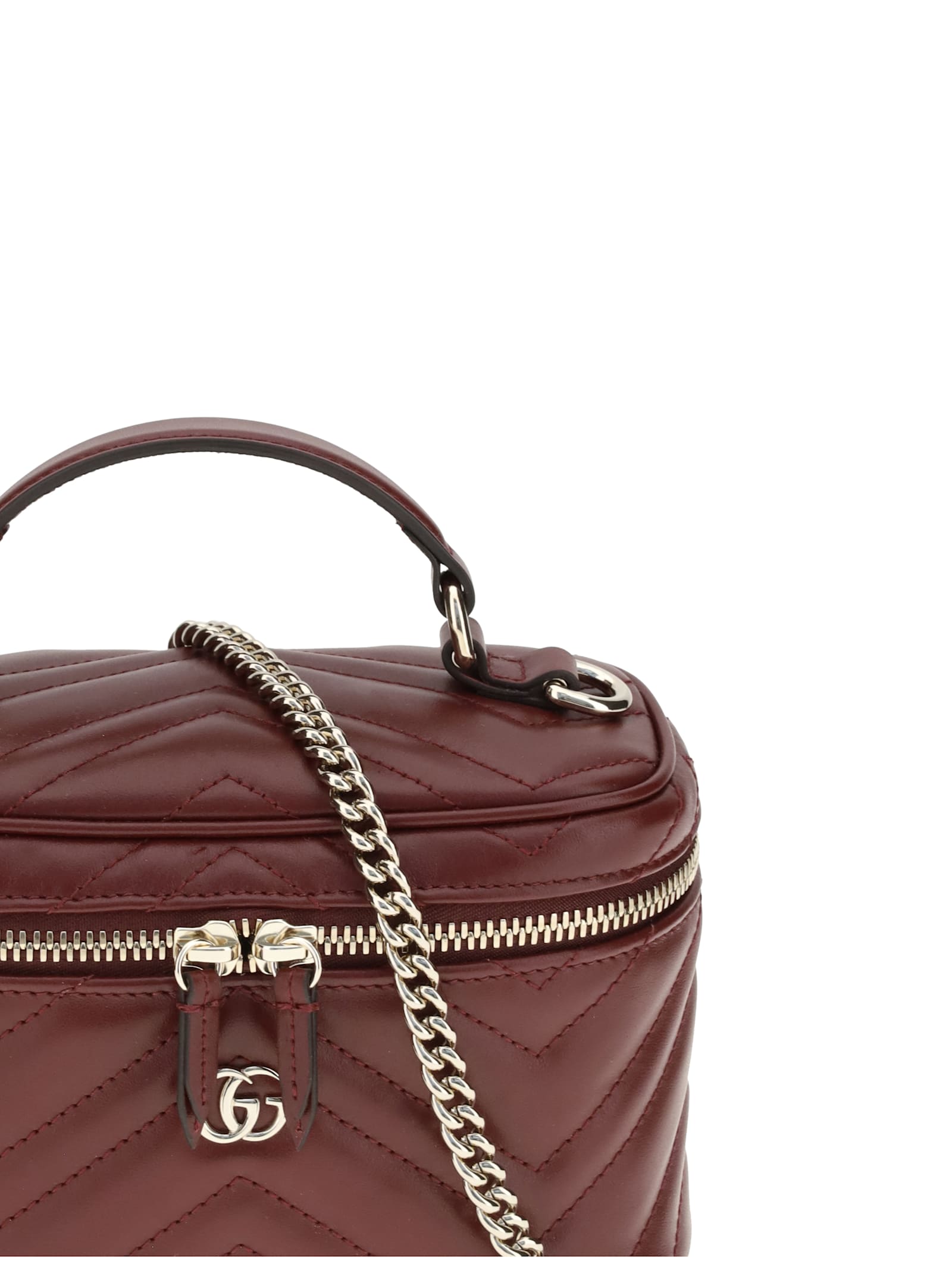 Gucci Mini Vanity Bag Gg Marmont Rosso Ancora Women