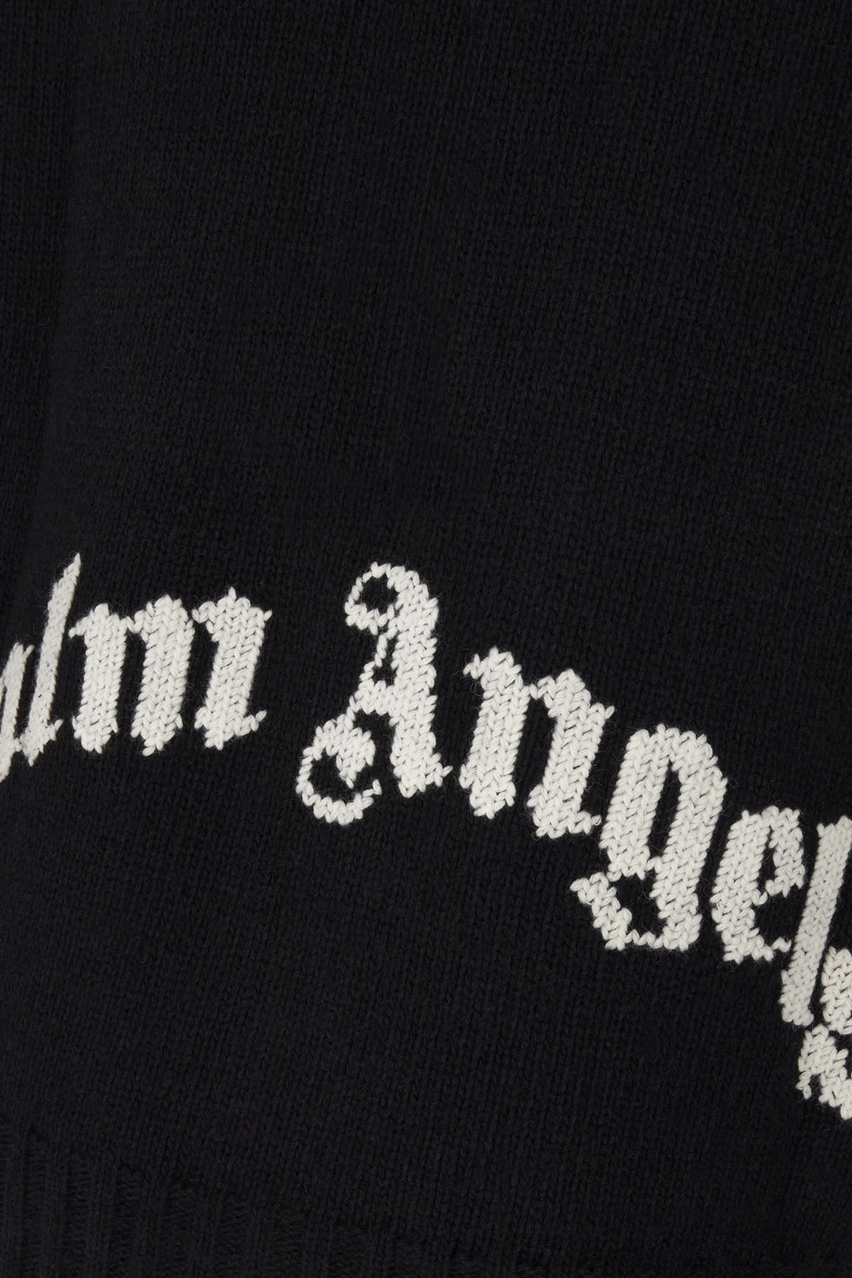 Shop Palm Angels Black Wool Blend Sweatshirt