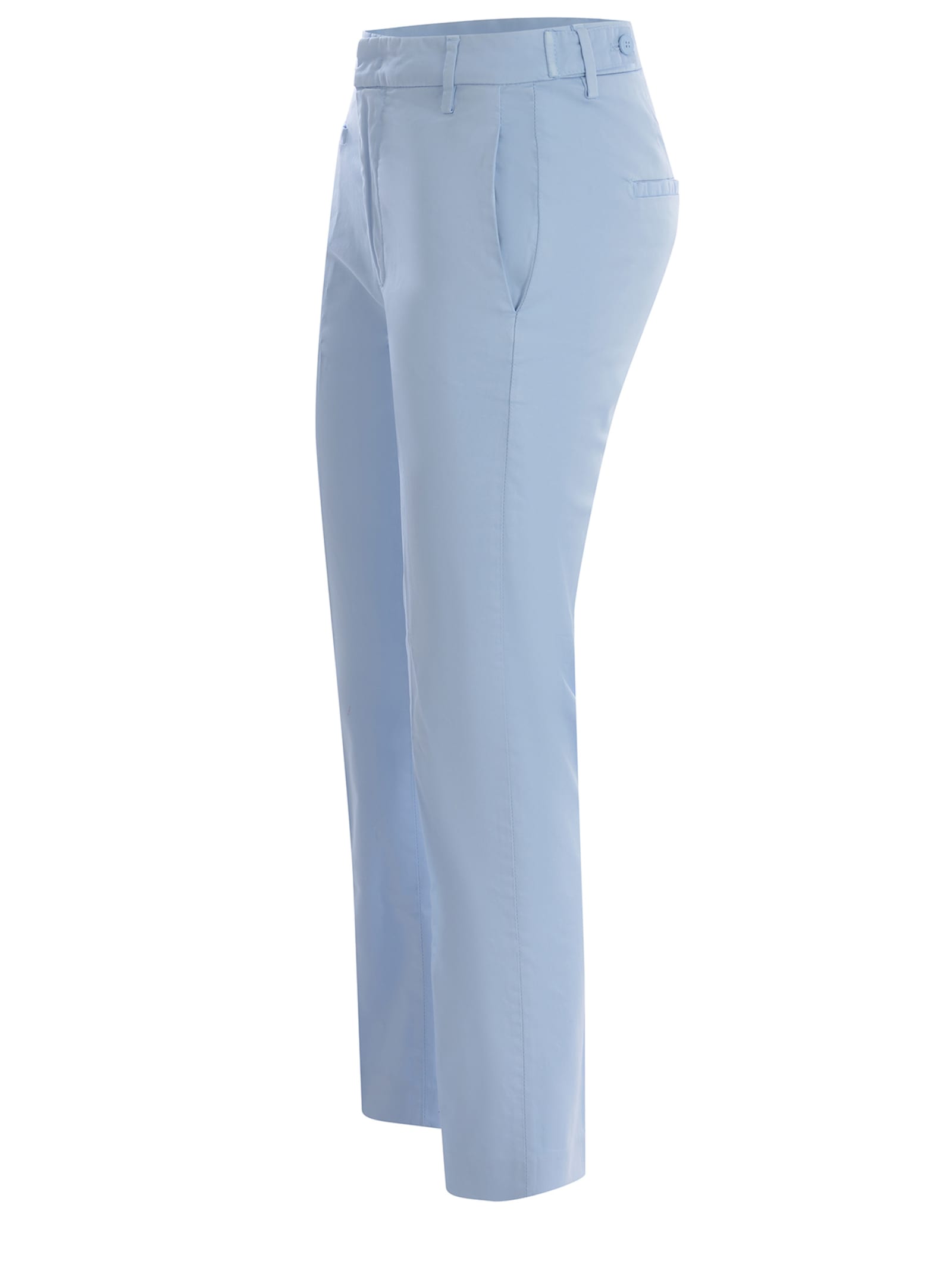Shop Dondup Trousers  Ariel Made Of Cotton In Celeste