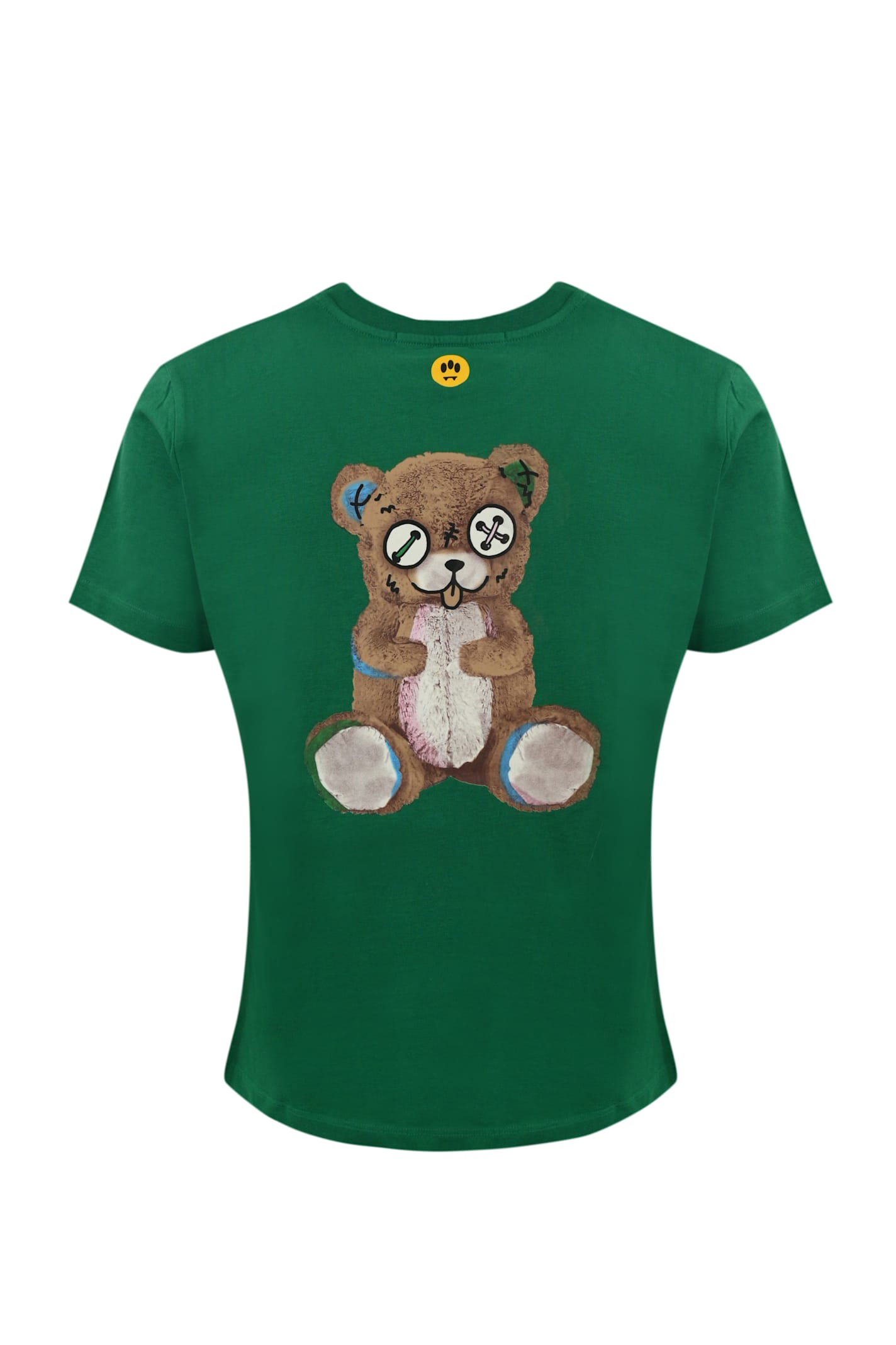 Barrow Cotton T-shirt With Teddy Print In Bosphorus