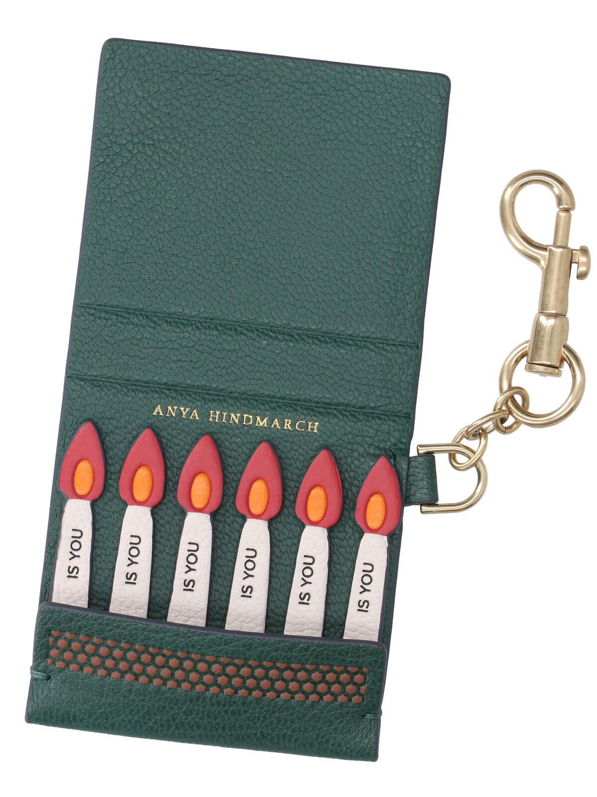 Anya Hindmarch All I Want For Christmas... Keyring In Green