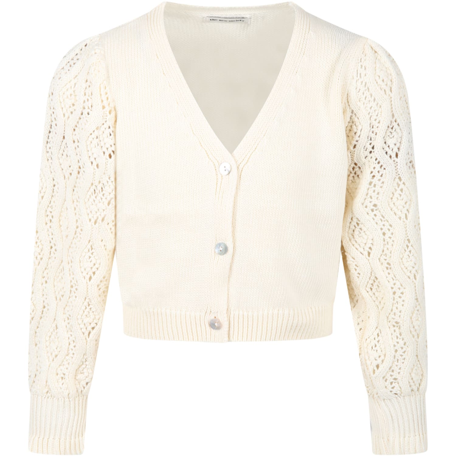 The New Society Ivory Cardigan For Girl