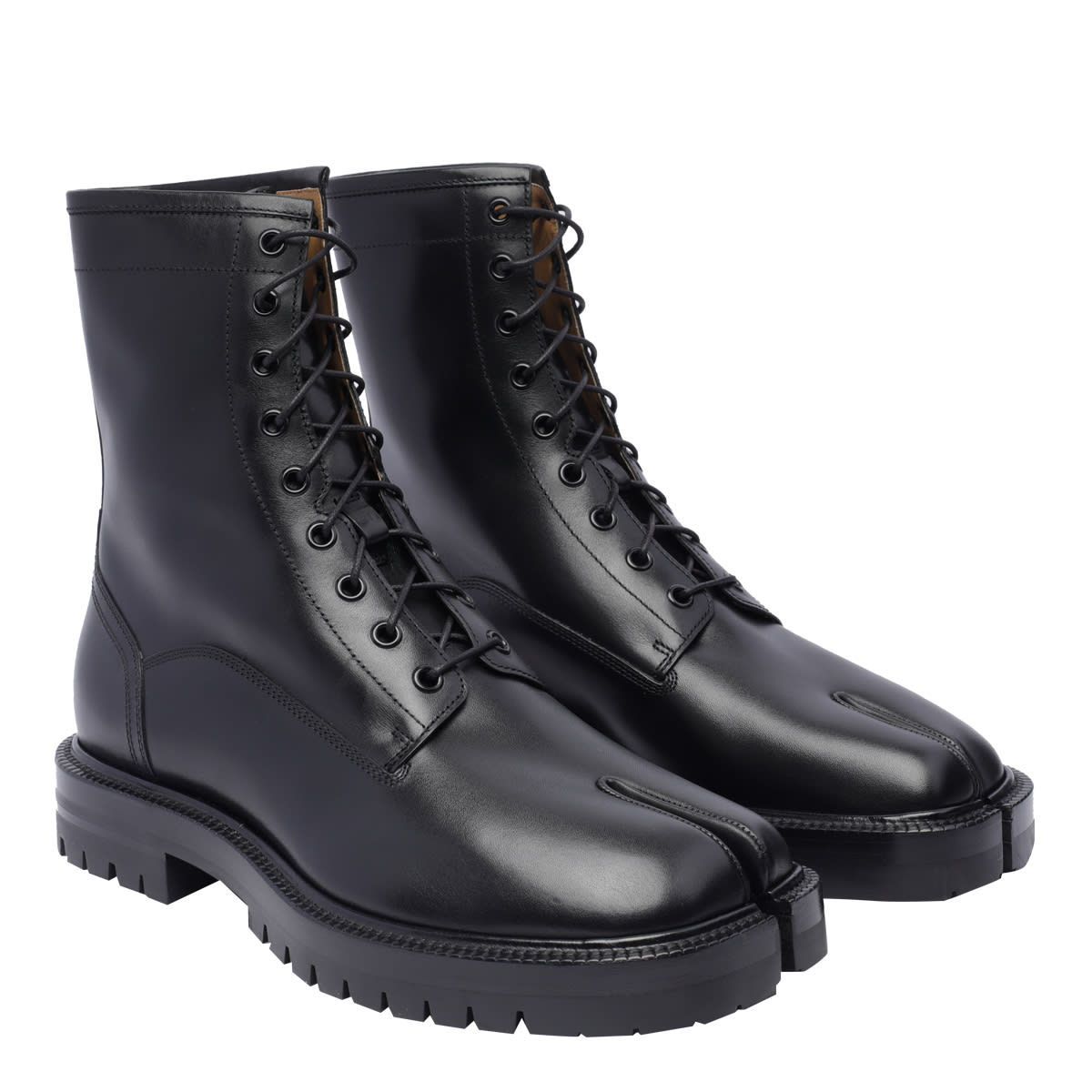 Shop Maison Margiela Tabi Ankle Boots In Black