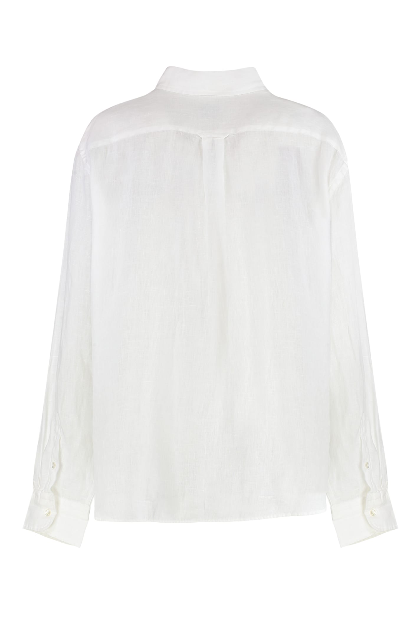 Shop Polo Ralph Lauren Linen Shirt In White
