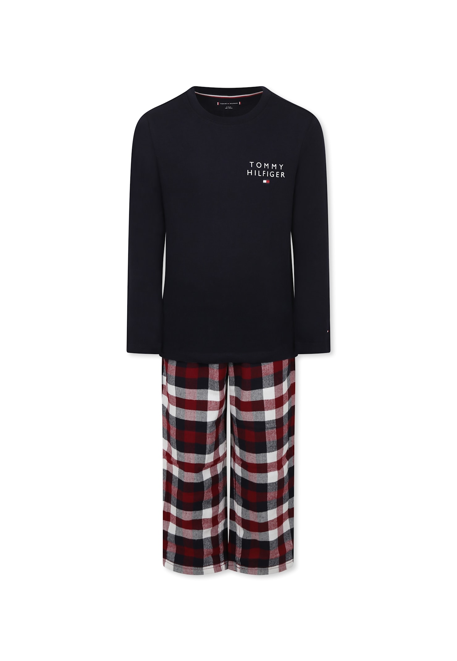 Tommy Hilfiger Multicolor Pajamas For Boy With Logo In Black