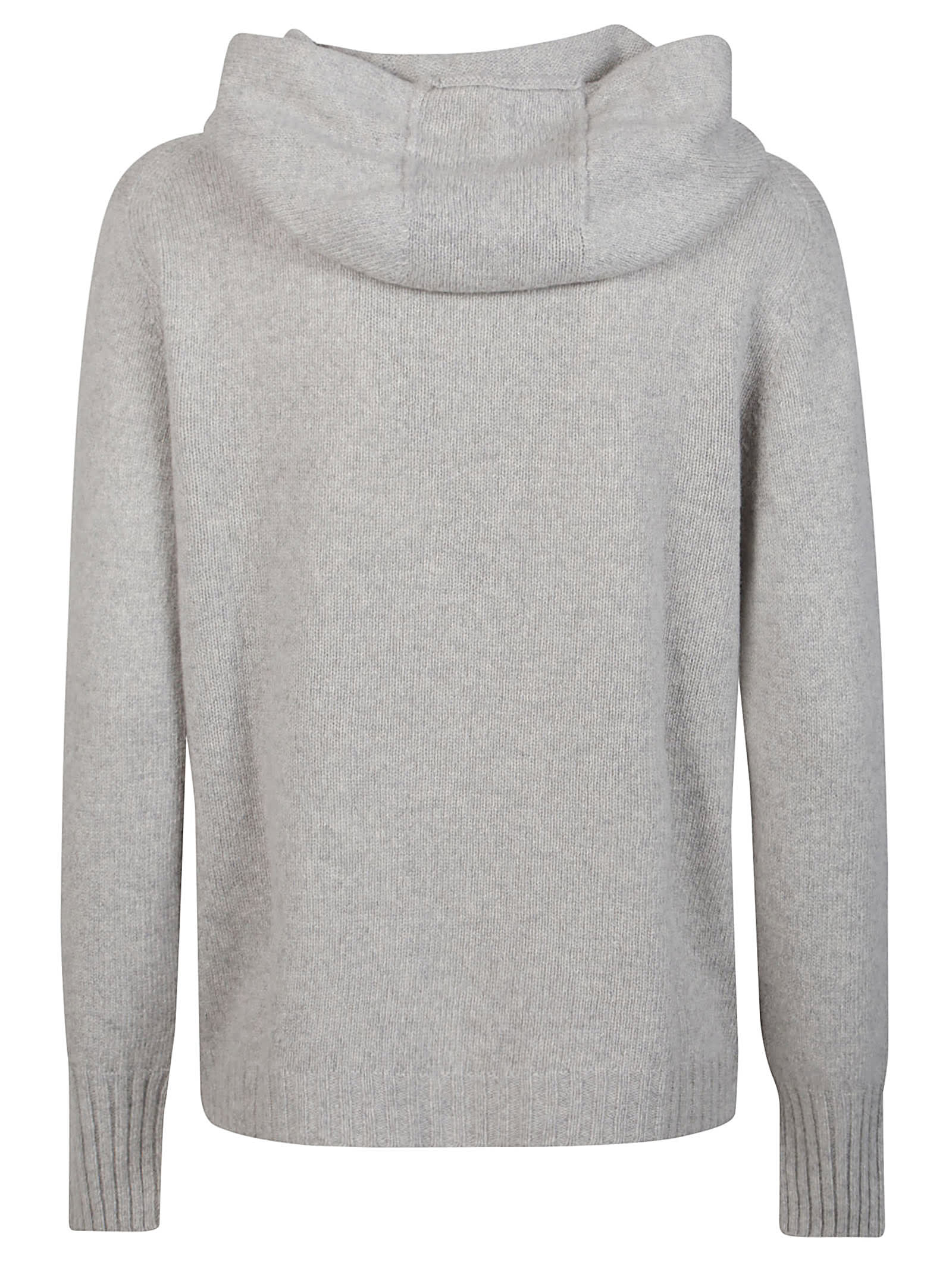 Shop Drumohr Hoodie Boxy Sweater In Ghiaia