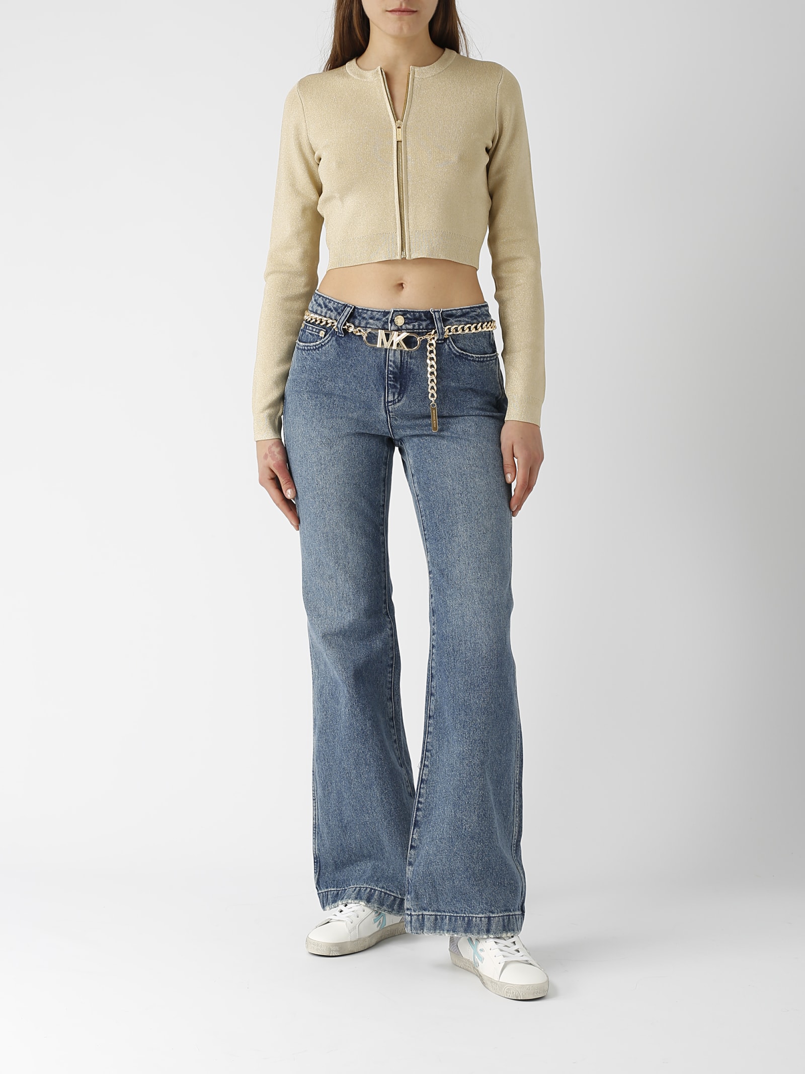 Shop Michael Kors Cotton Jeans In Denim Medio