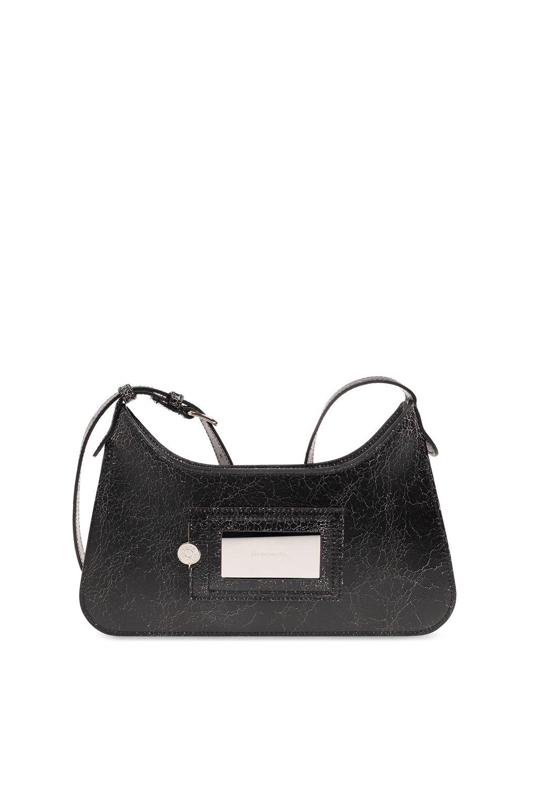 Shop Acne Studios Platt Zip-up Shoulder Bag In Black