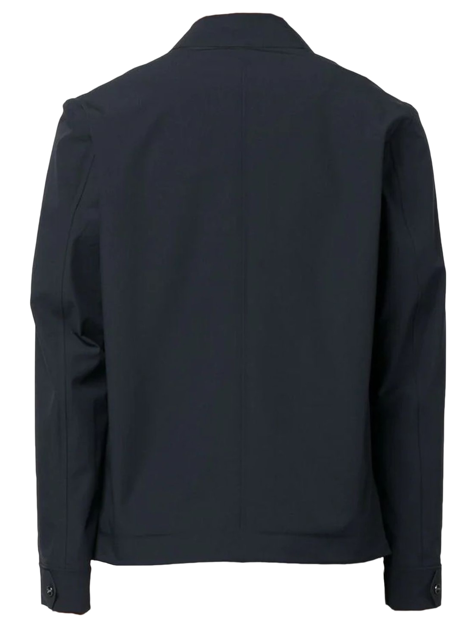 Shop Herno Prussian Blue Plain Shirt Jacket