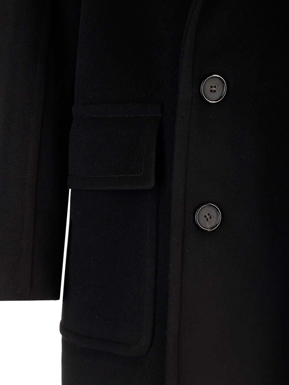 Alexander Mcqueen Wool And Cashmere Coat In Black