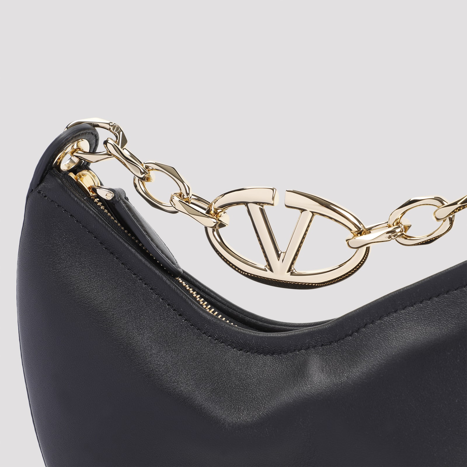Valentino Vlogo Moon Shoulder Bag In No Nero