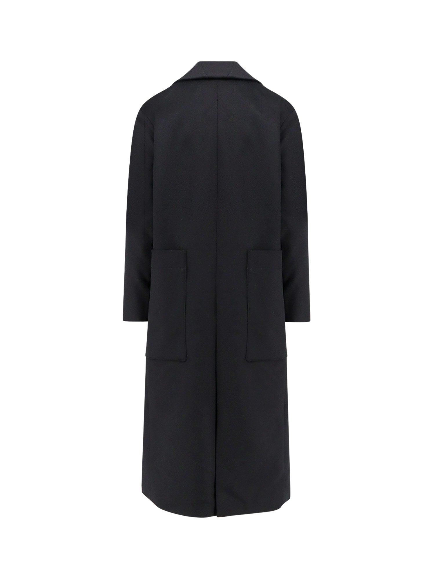Paltò Giada Double-breasted Coat In Black