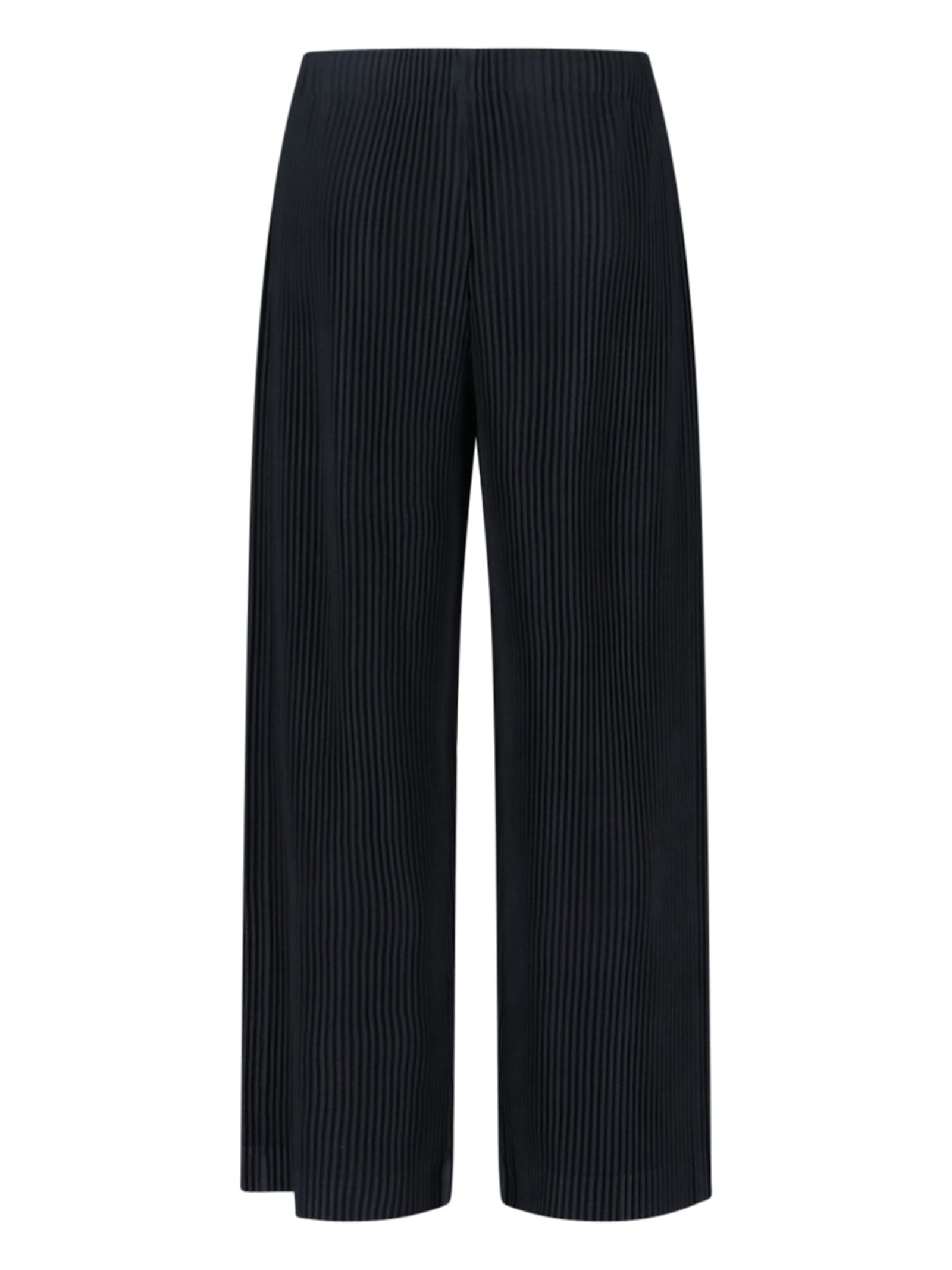 Issey Miyake Streight Leg Trousers In Blue