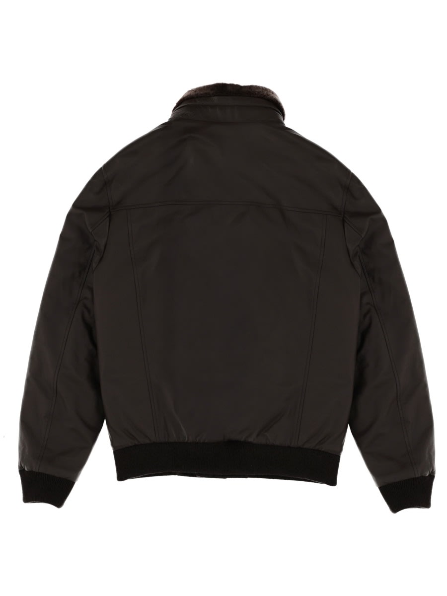 Moorer Jacket Cleros-p1 In Brown