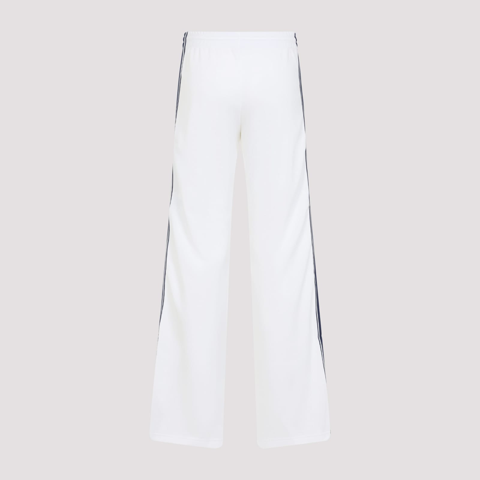 Celine Sporty Trousers With Drawstring Waist And Side Stripes In White