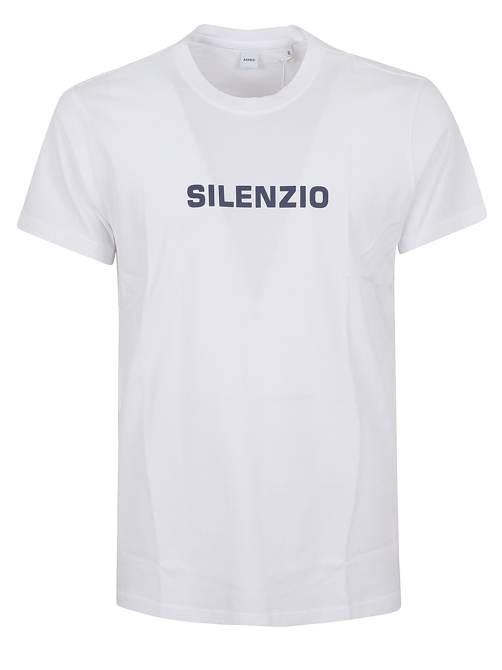 Shop Aspesi T-shirt Silenzio In Bianco White
