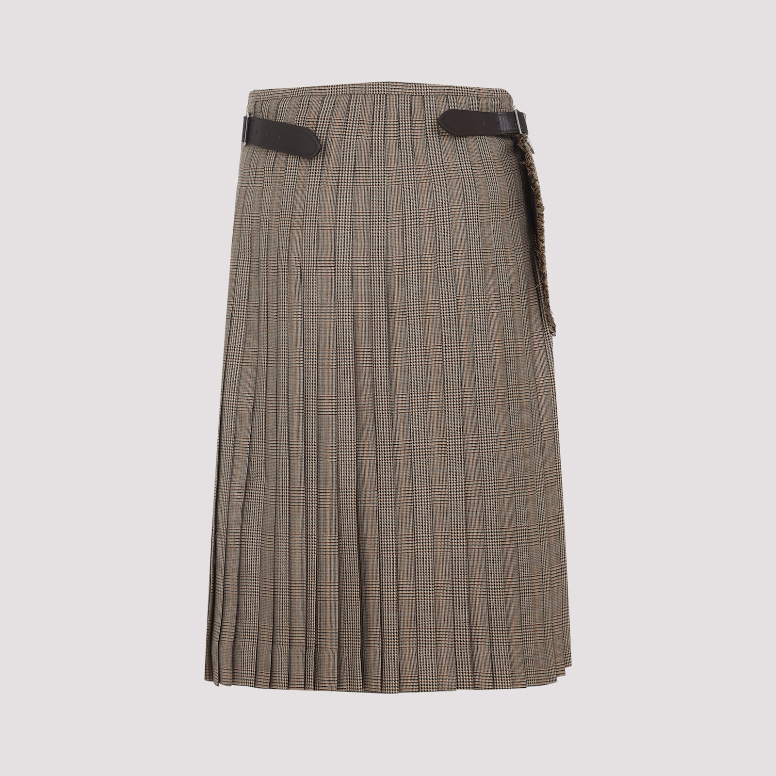 Phoebe Philo Kilt Midi Skirt In Gray