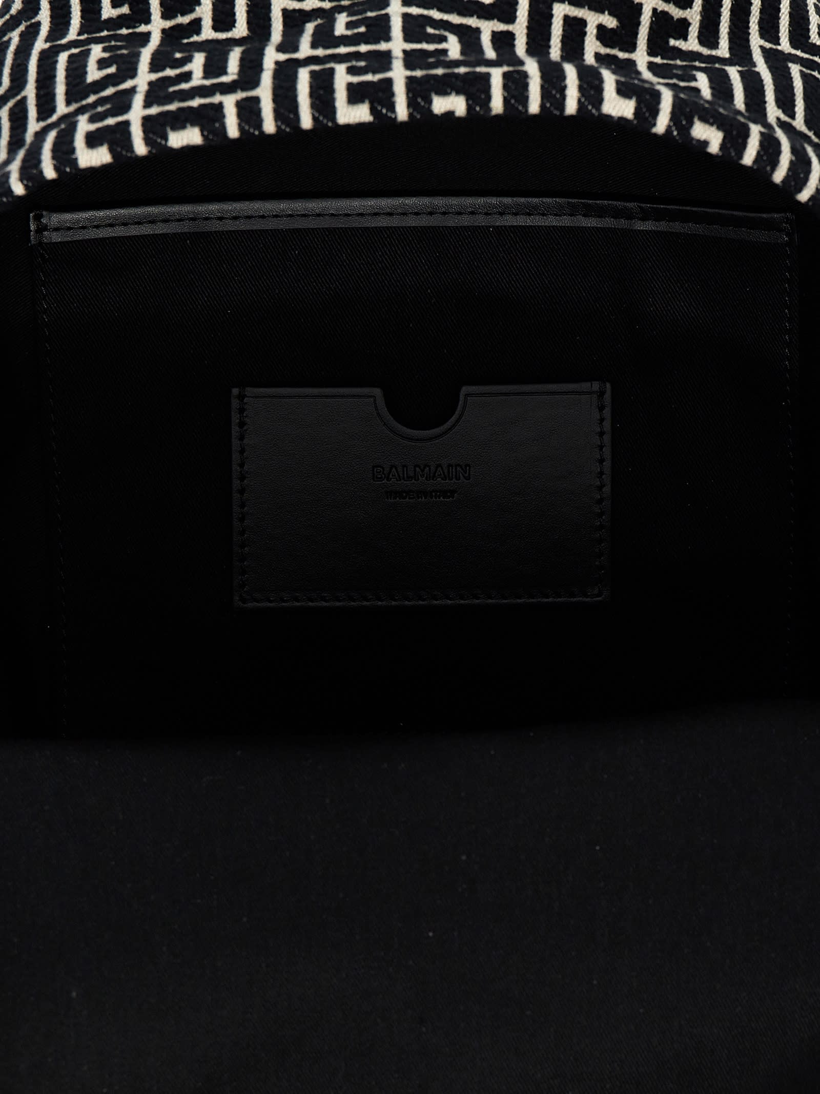 Shop Balmain Monogram Backpack In Black