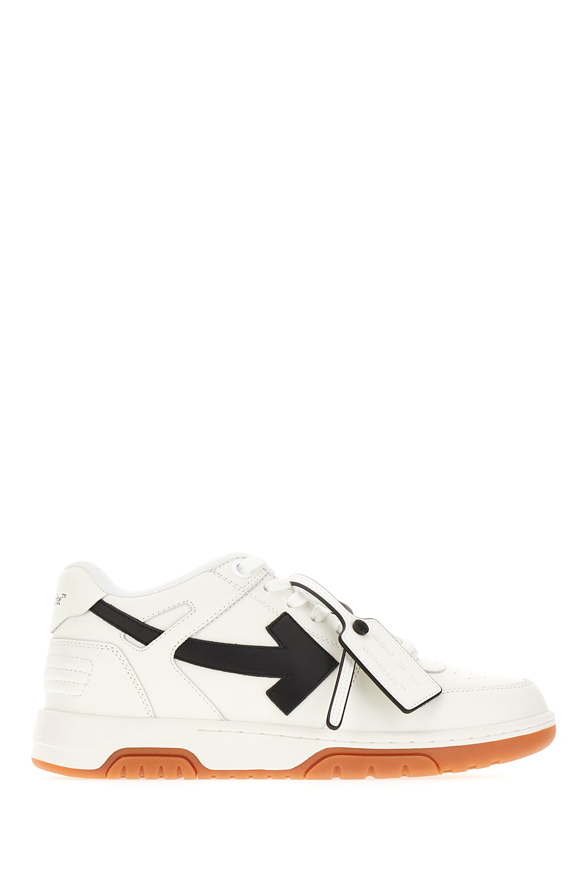 Shop Off-white Ivory Leather And Polyester Out Off Office Sneakers In Bianco Nero