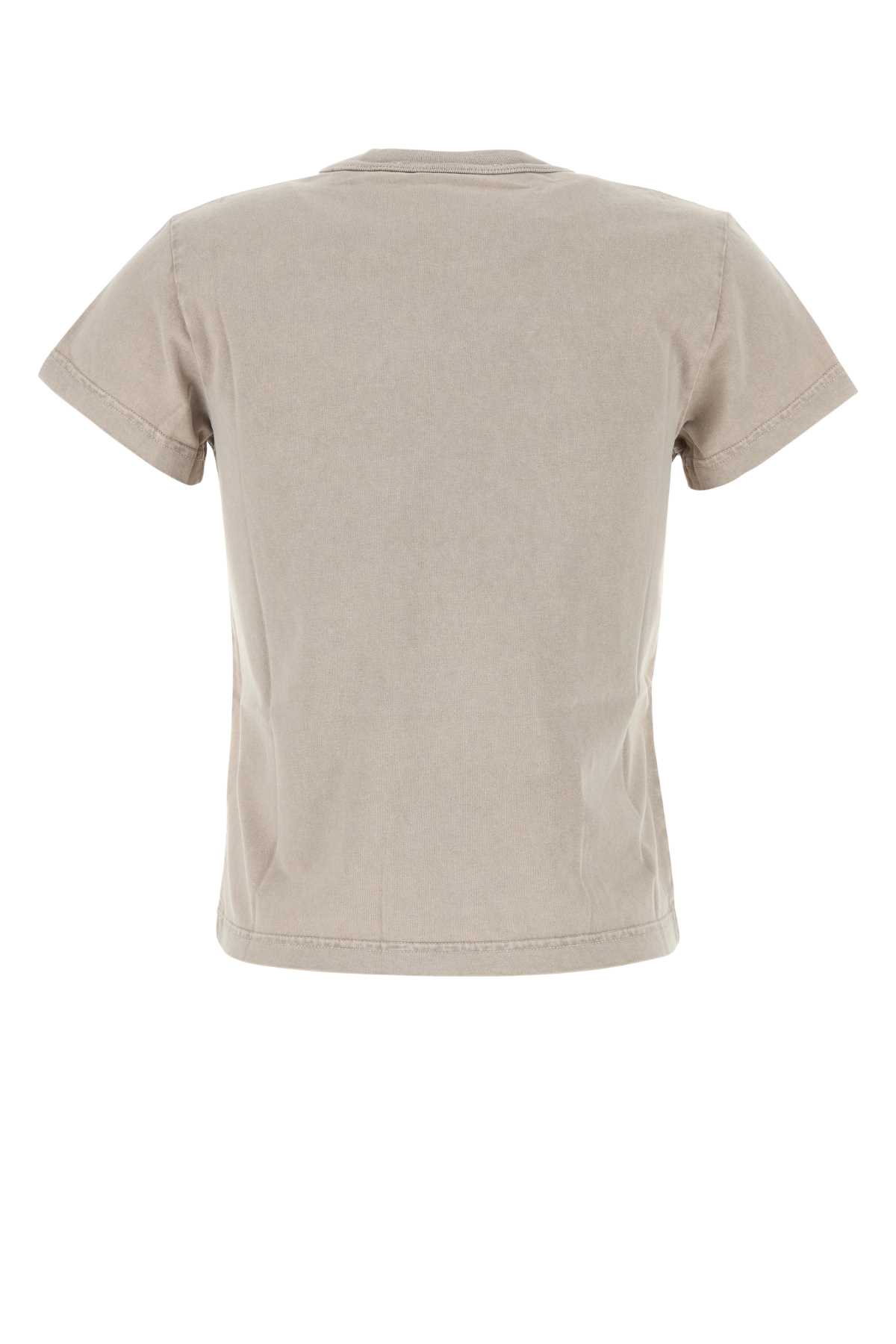 Shop Alexander Wang T Dove Grey Cotton T-shirt In Washedoyster