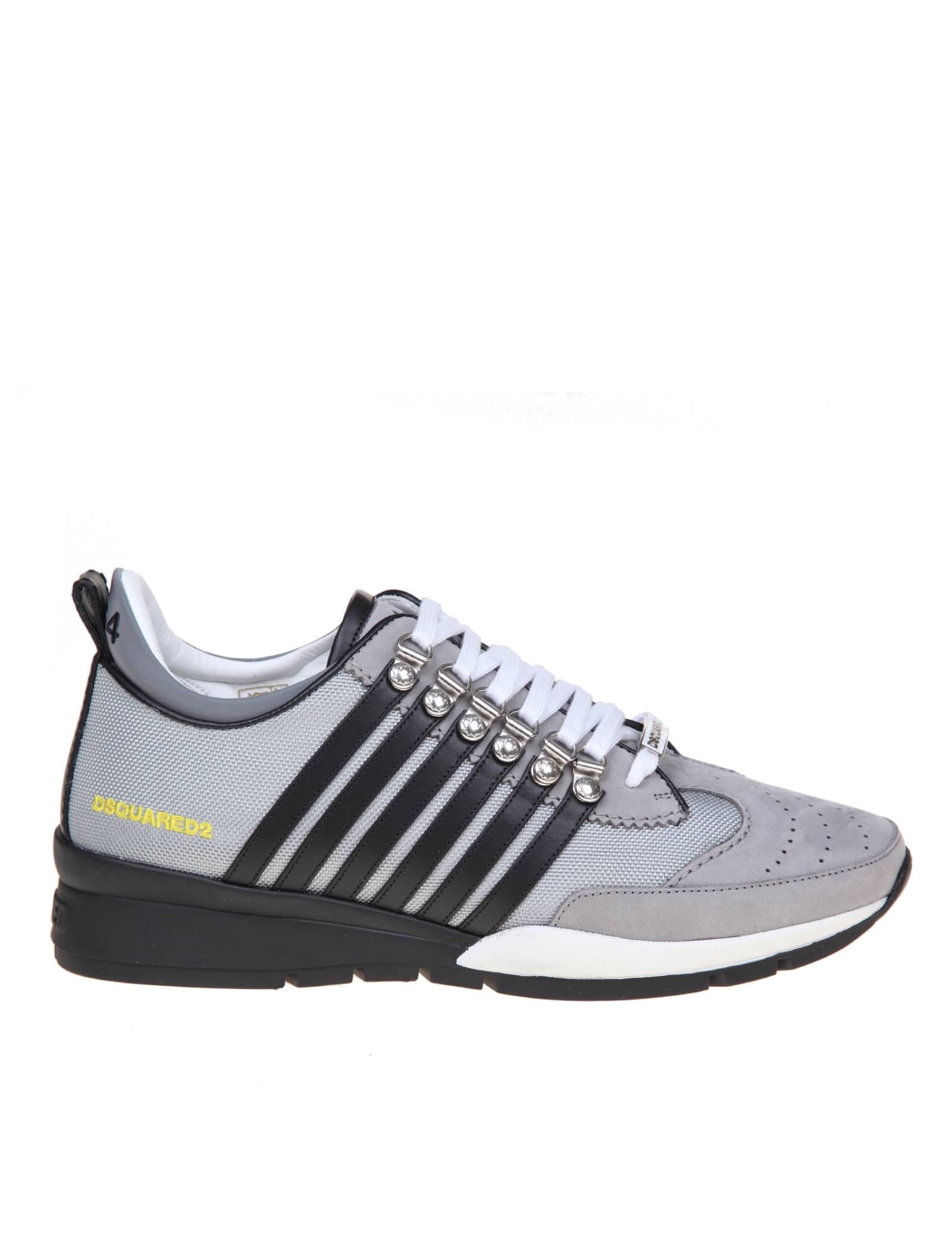 Shop Dsquared2 Legendary Sneakers In Gray And Black Suede In Gray / Black