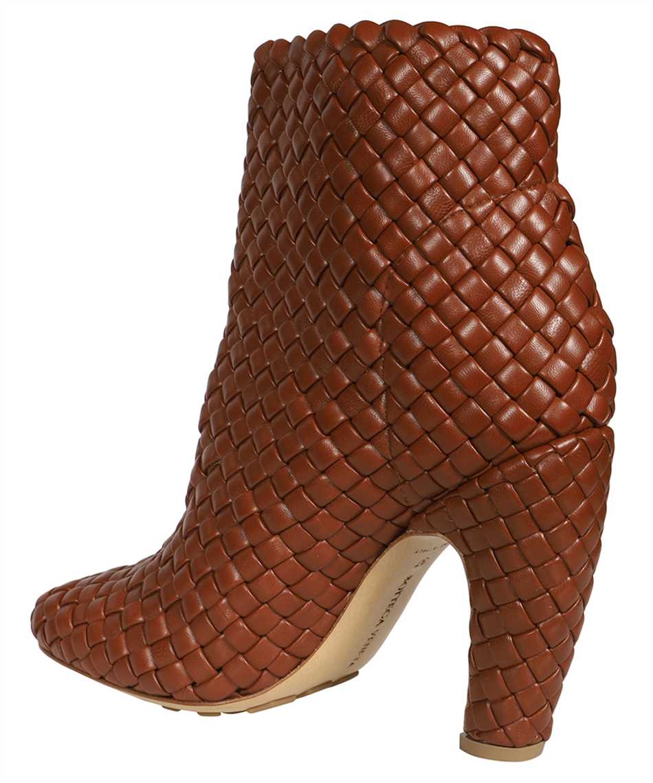 Shop Bottega Veneta Canalazzo Heel Leather Ankle Boots In Brown