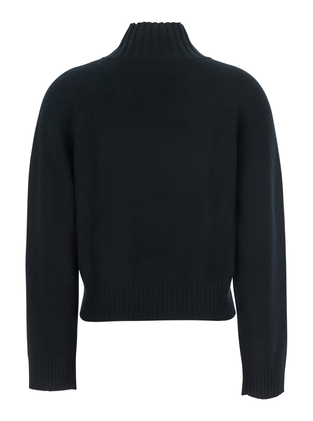 Allude Mock-neck Cashmere Sweater In Blue