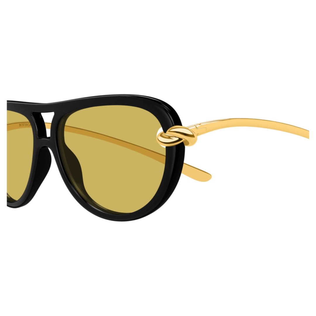 Bottega Veneta Aviator Knot Sunglasses In Yellow