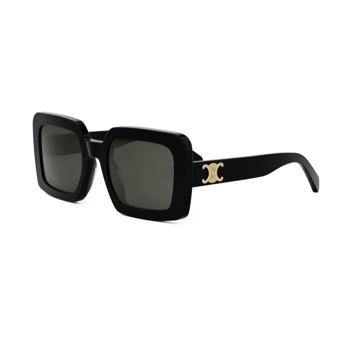 Celine Triomphe 56mm Square Sunglasses In 01a - Black