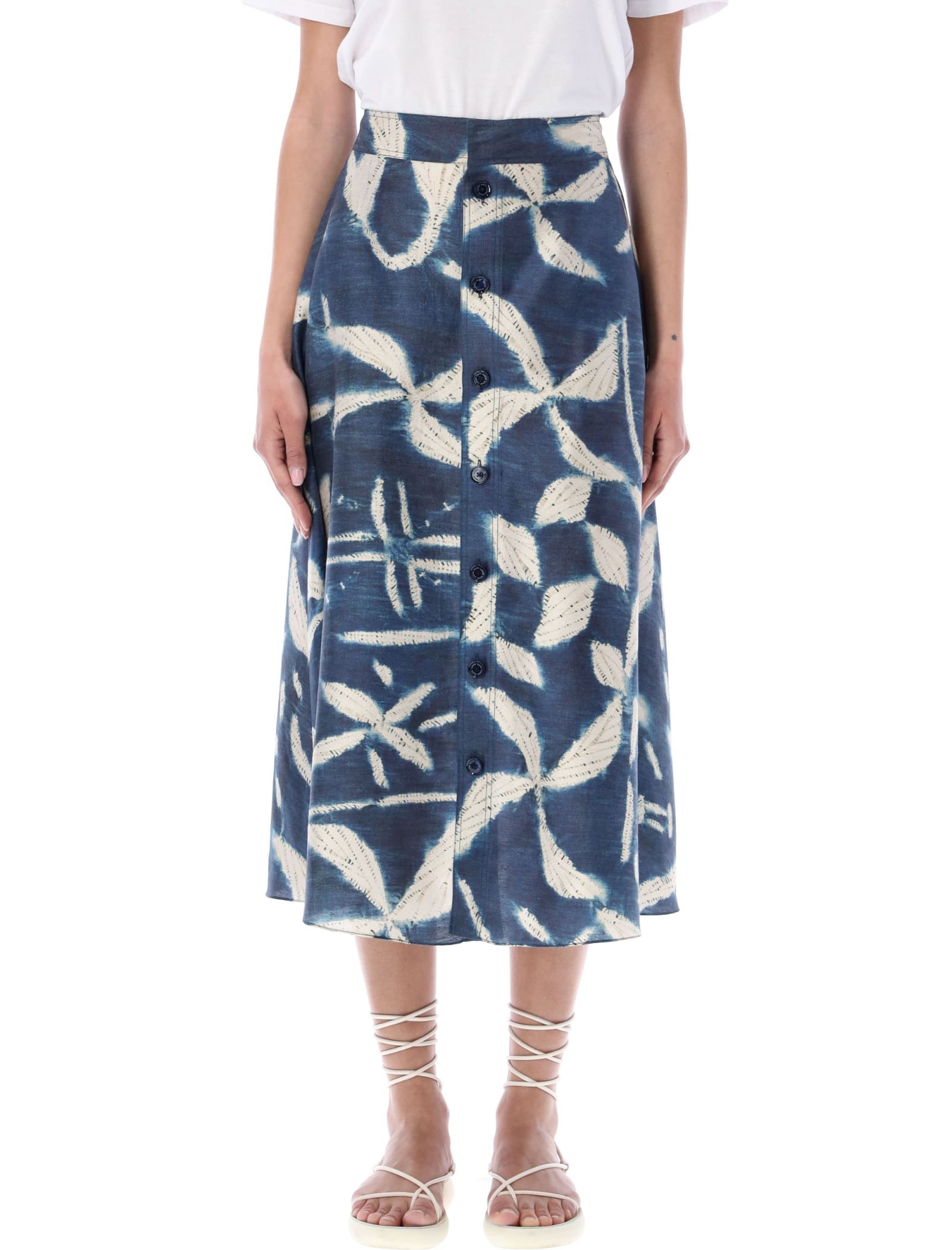 Ralph Lauren Patterned Gerald Midi Skirt
