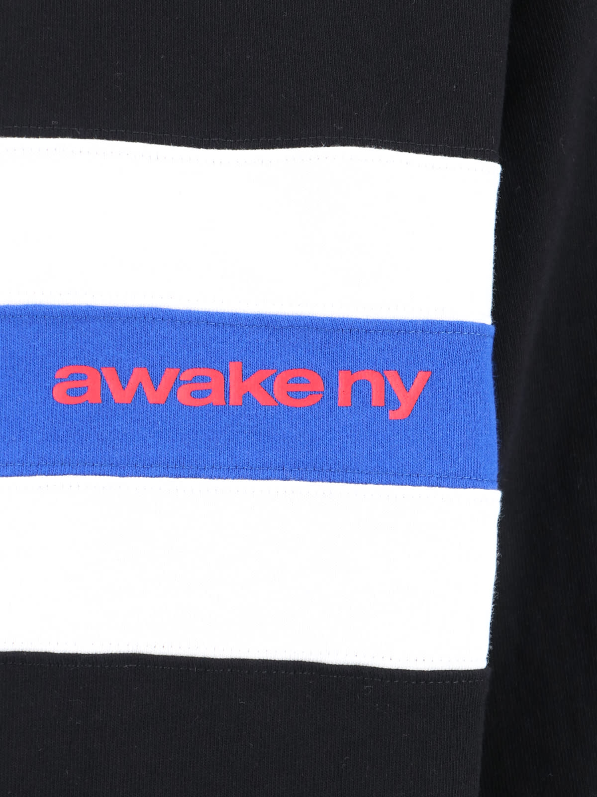 Shop Awake Ny Stripe L/s Crew Neck Sweatshirt In Black