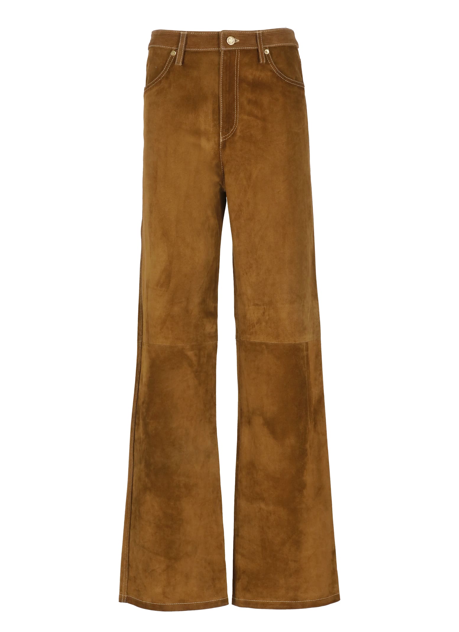 Shop Golden Goose Melany Trousers In Brown