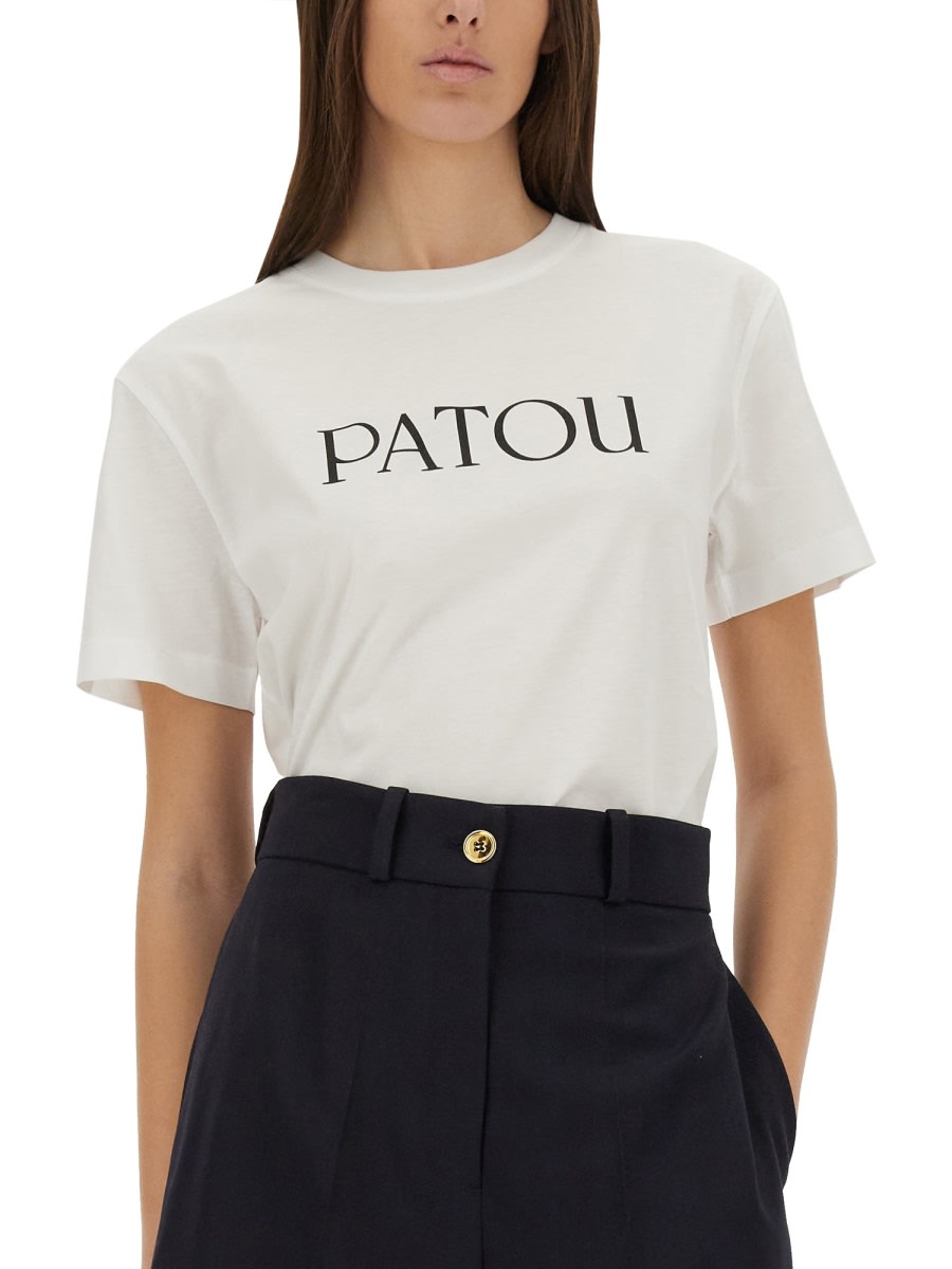 Patou Logo Print T Shirt In White