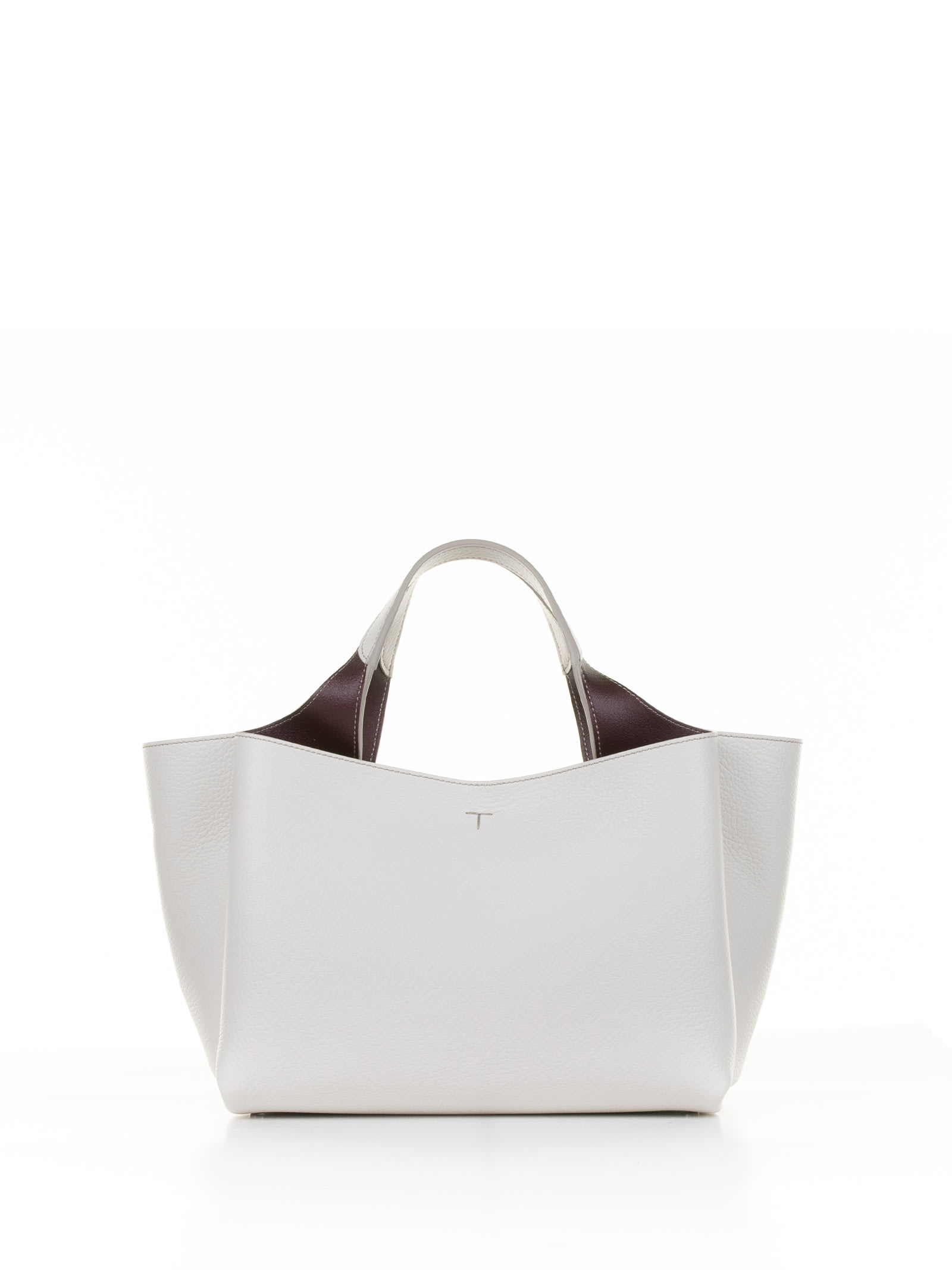 Tod's Mini Leather Bag With Shoulder Strap In Bianco