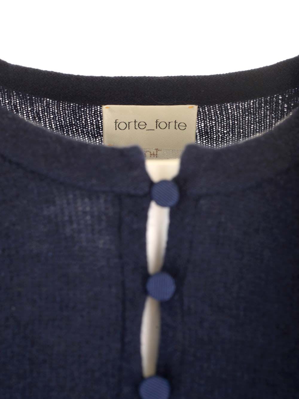 Shop Forte Forte Short Cardigan In Blue