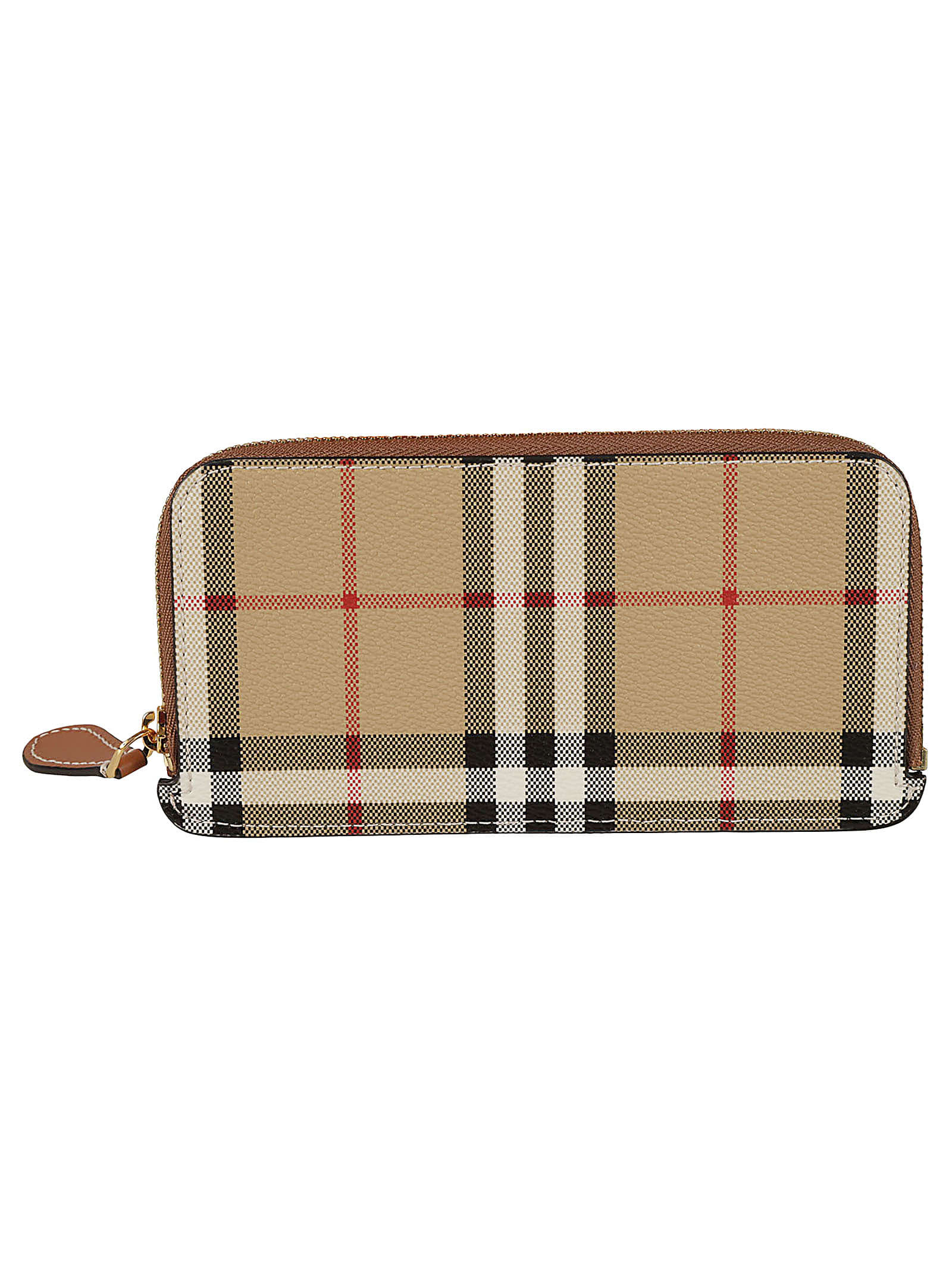 Shop Burberry Wmw Zip-around Wallet In Archive Beige