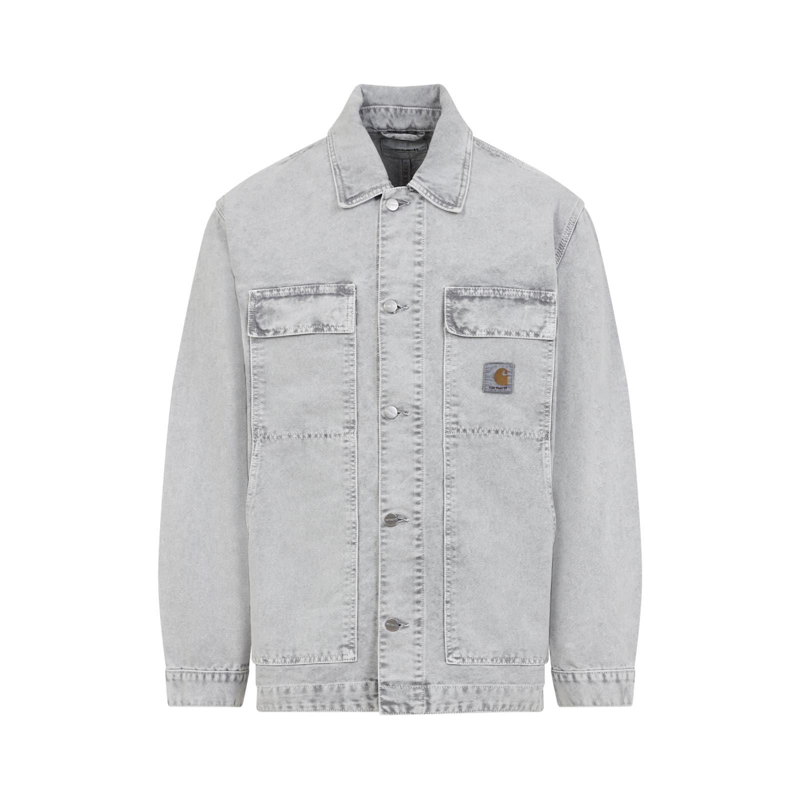Carhartt Wip Button-up Organic Cotton Jacket In White