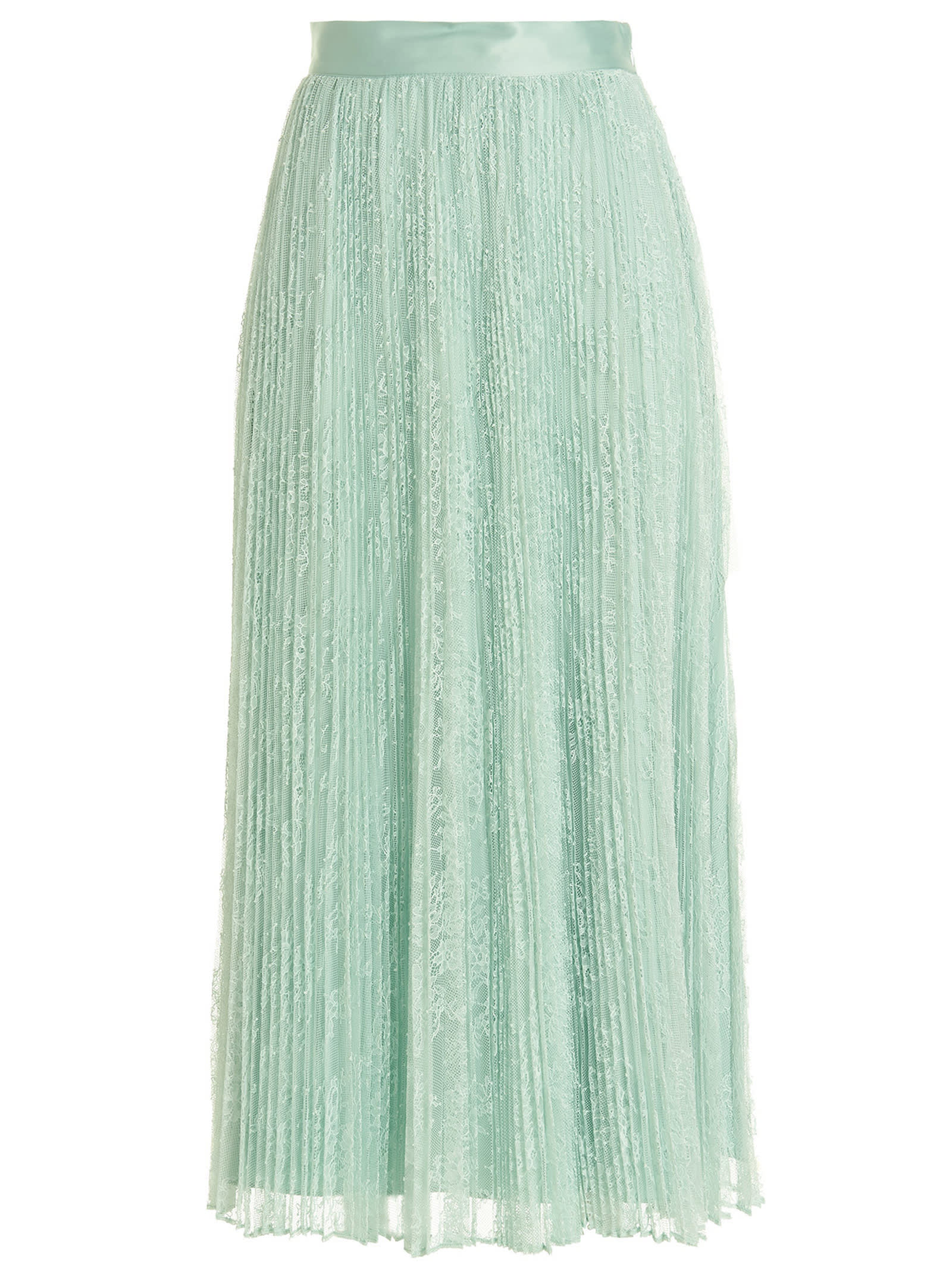 Shop Twinset Lace Skirt In Mint