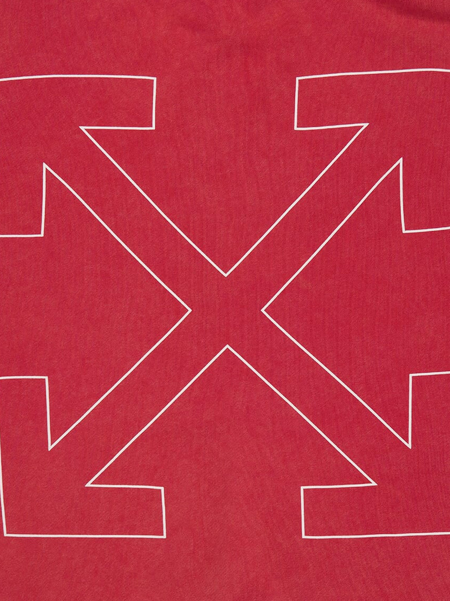 Off-white Graphic Print Hooded Sweatshirt With Kangaroo Pocket In Pink